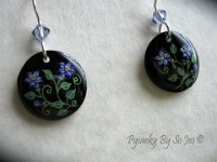 Little Indigo Vines Earrings Pysanky Eggshell Jewelry By So Jeo : pysanky pysanka ukrainian easter egg batik art eggshell jewelry pendants earrings drop dangle etched flowers gift women accessories accessory pendant necklace bail crystal finding sterling silver filled sojeo flowers celtic purple white red pink brown green purple orange cream burgundy magenta teal turqoise crows crow blue black so jeo art handmade